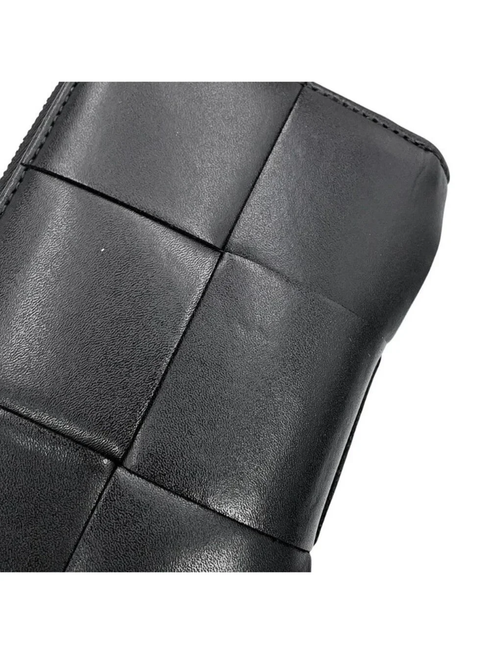 Bottega Veneta Wallet Maxi Intrecciato Cassette Slim Lambskin Black